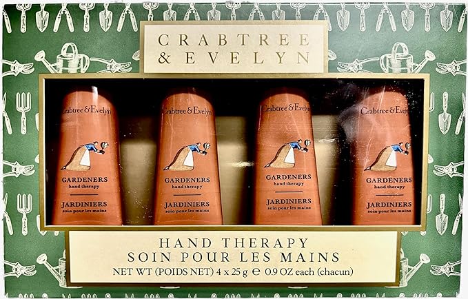 Crabtree & Evelyn Hand Therapy 4-Pack (0.9 oz Each) (Gardeners)