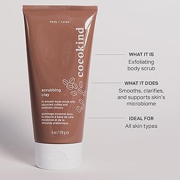 Cocokind Scrubbing Clay, Exfoliating, Coffee Body Scrub, Body Skin Care Products 