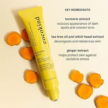 Cocokind Turmeric Tonic, Spot Treatment for Dark Spots and Blemishes, Tea Tree Oil, and Witch Hazel